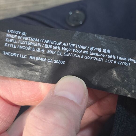 Theory Dress Pants Wool Blend Womens Size 8  Business - Picture 5 of 11